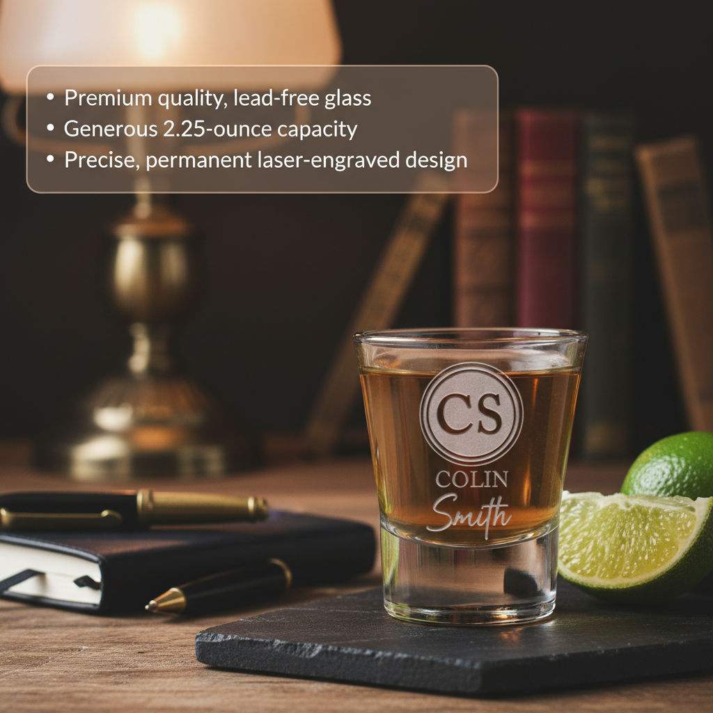 Double Monogram Shot Glass
