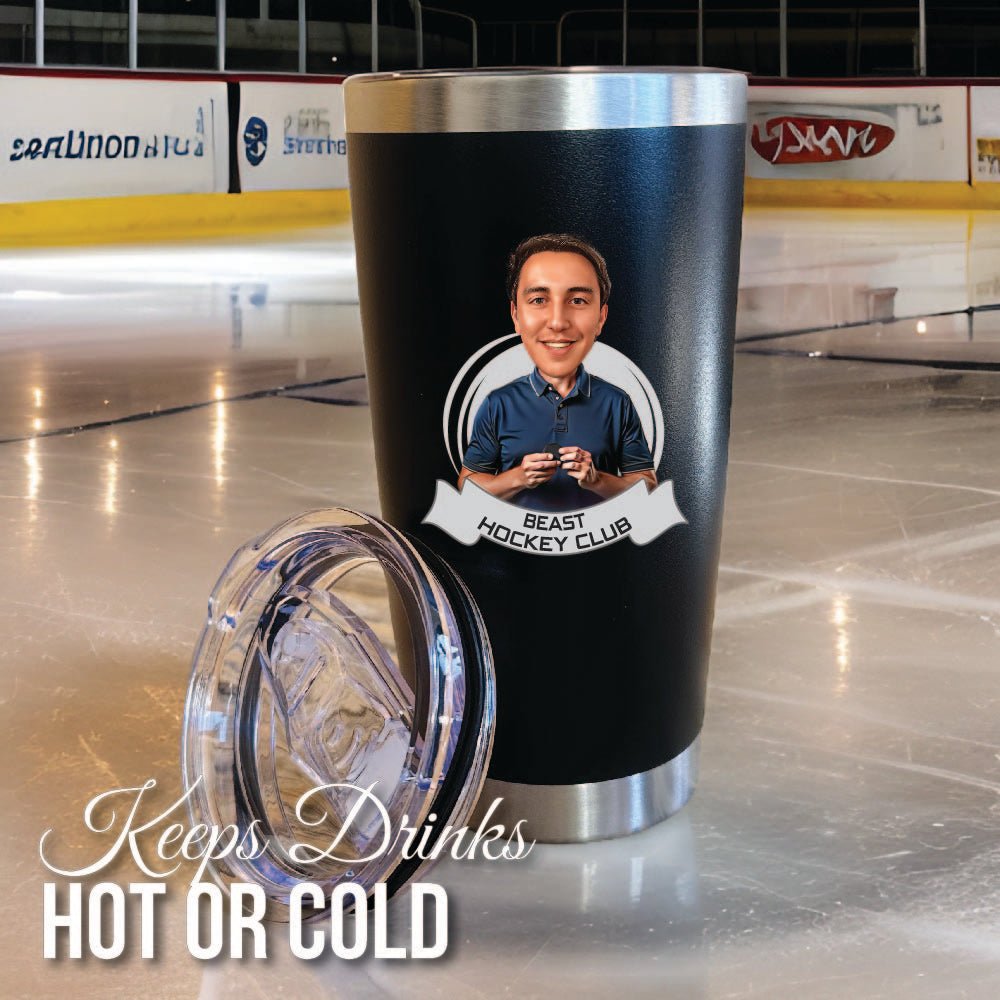 Unique Personalized Slapshot Coach's Insulated Tumbler Customized Gifts for Men by Groovy Guy