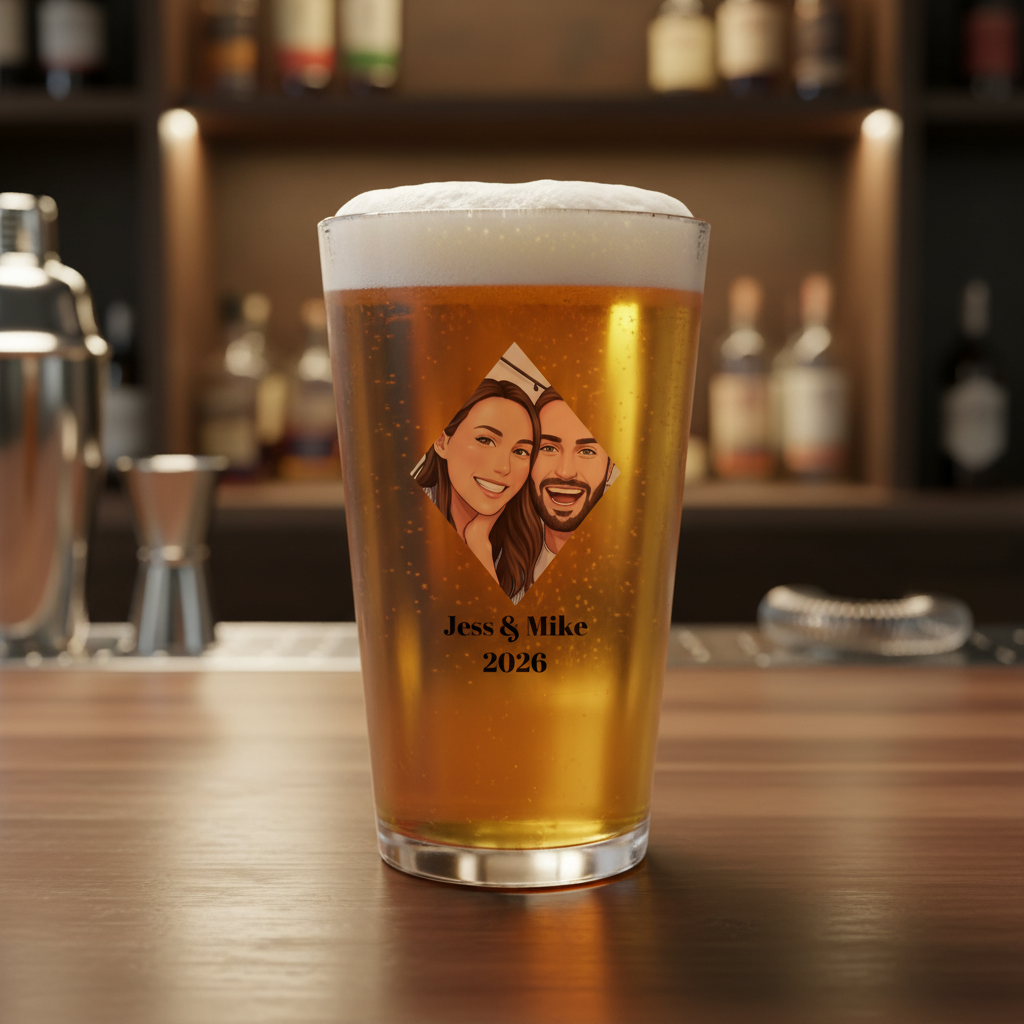 Frosted Anime Pint Glass