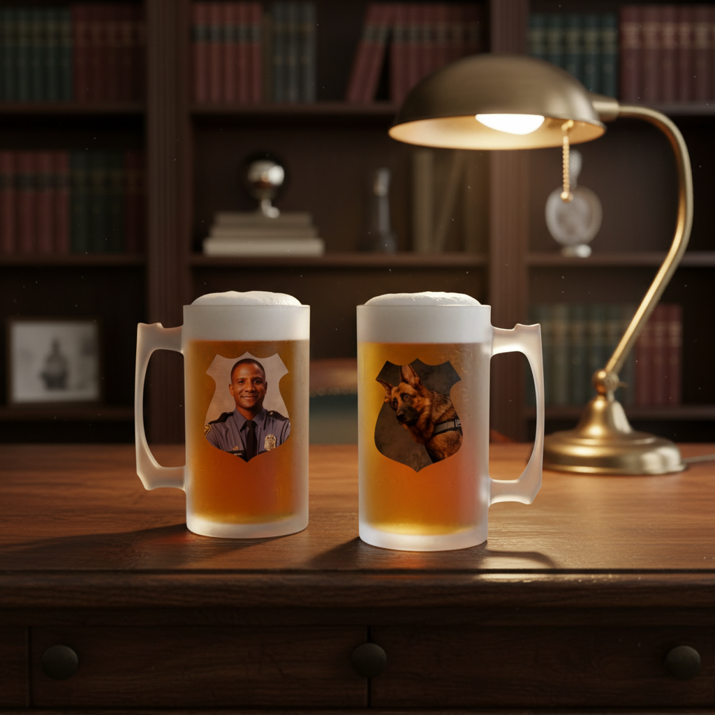 Police Retirement Beer Mug