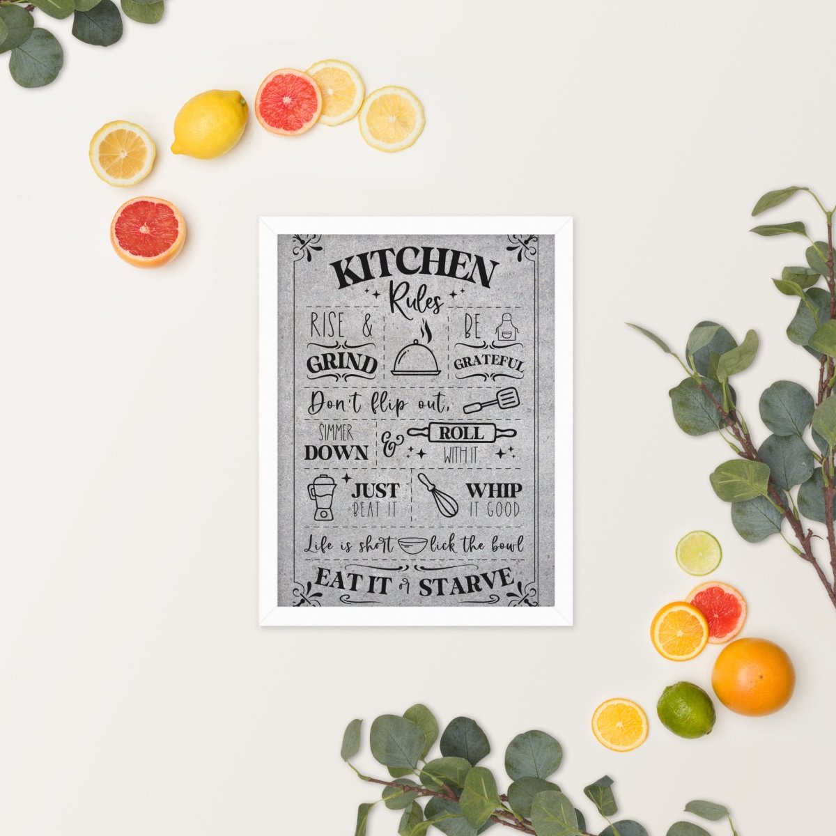 Unique Personalized Our Kitchen Rules Wall Art Customized Pub Signs Gifts for Men by Groovy Guy