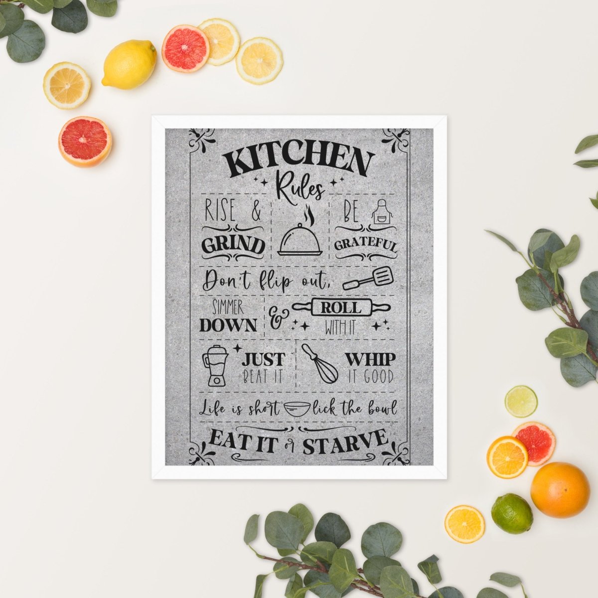 Unique Personalized Our Kitchen Rules Wall Art Customized Pub Signs Gifts for Men by Groovy Guy