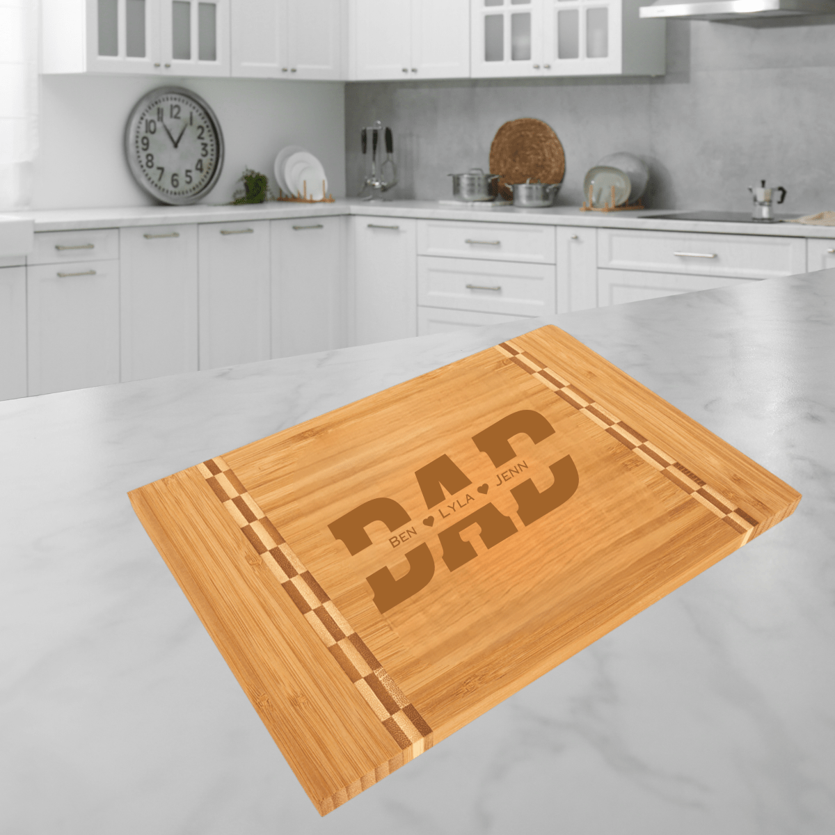 Unique Personalized Father's Day Bamboo Cutting Board Customized Cutting Board Gifts for Men by Groovy Guy