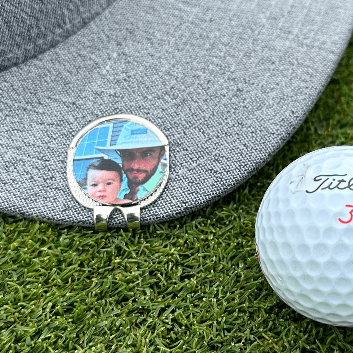 Unique Personalized Custom Photo Ball Marker & Golf Hat Clip Set Customized Golf Ball Marker Gifts for Men by Groovy Guy