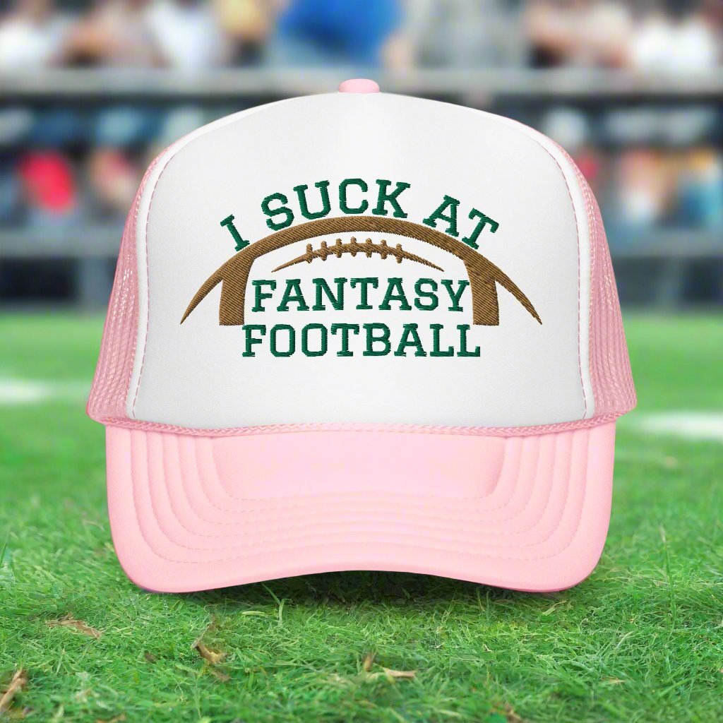 Unique Personalized I Suck at Fantasy Football Hat Customized Gifts for Men by Groovy Guy