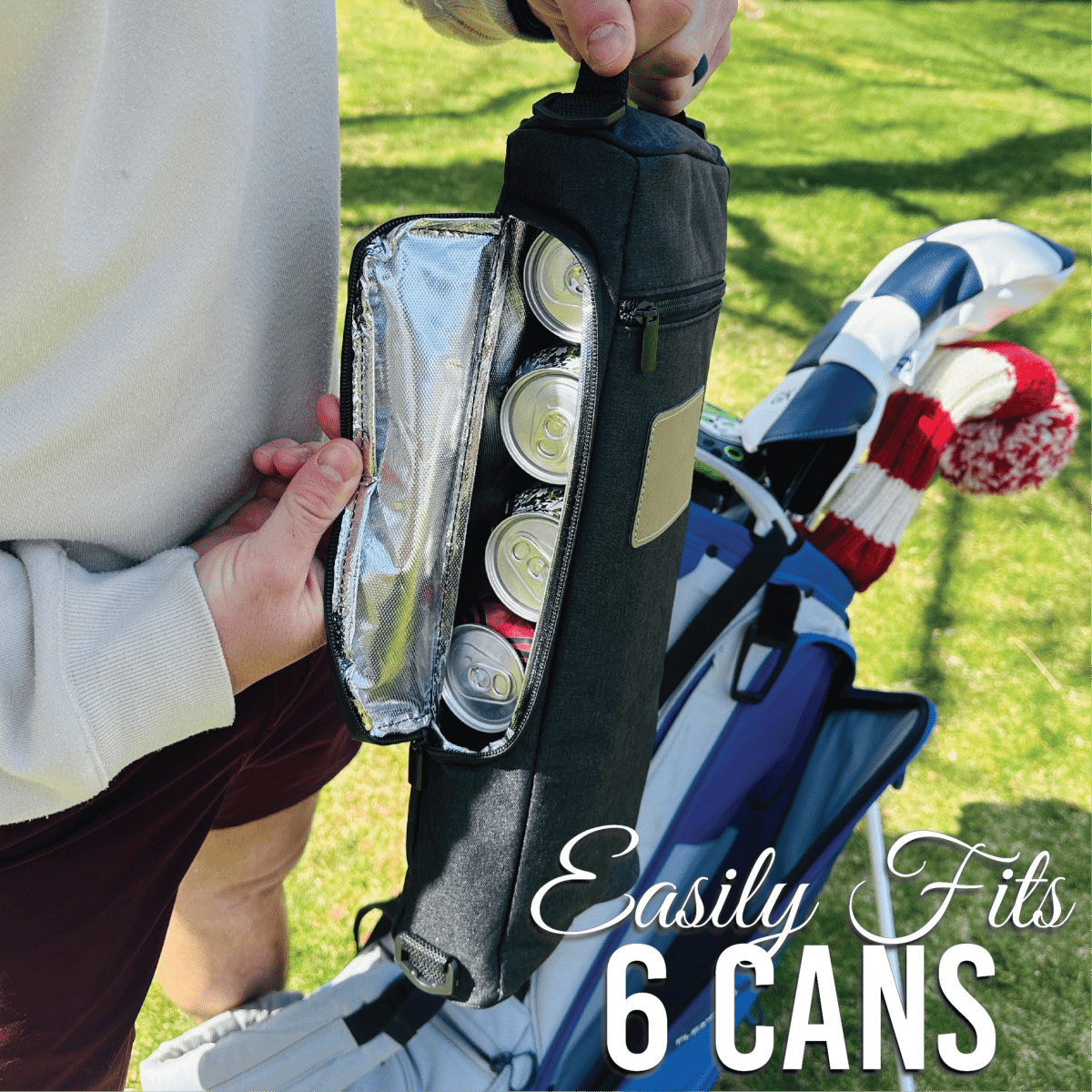 Unique Personalized Golf & Beer Is Why I'm Here Cooler Customized Golf Towel Gifts for Men by Groovy Guy