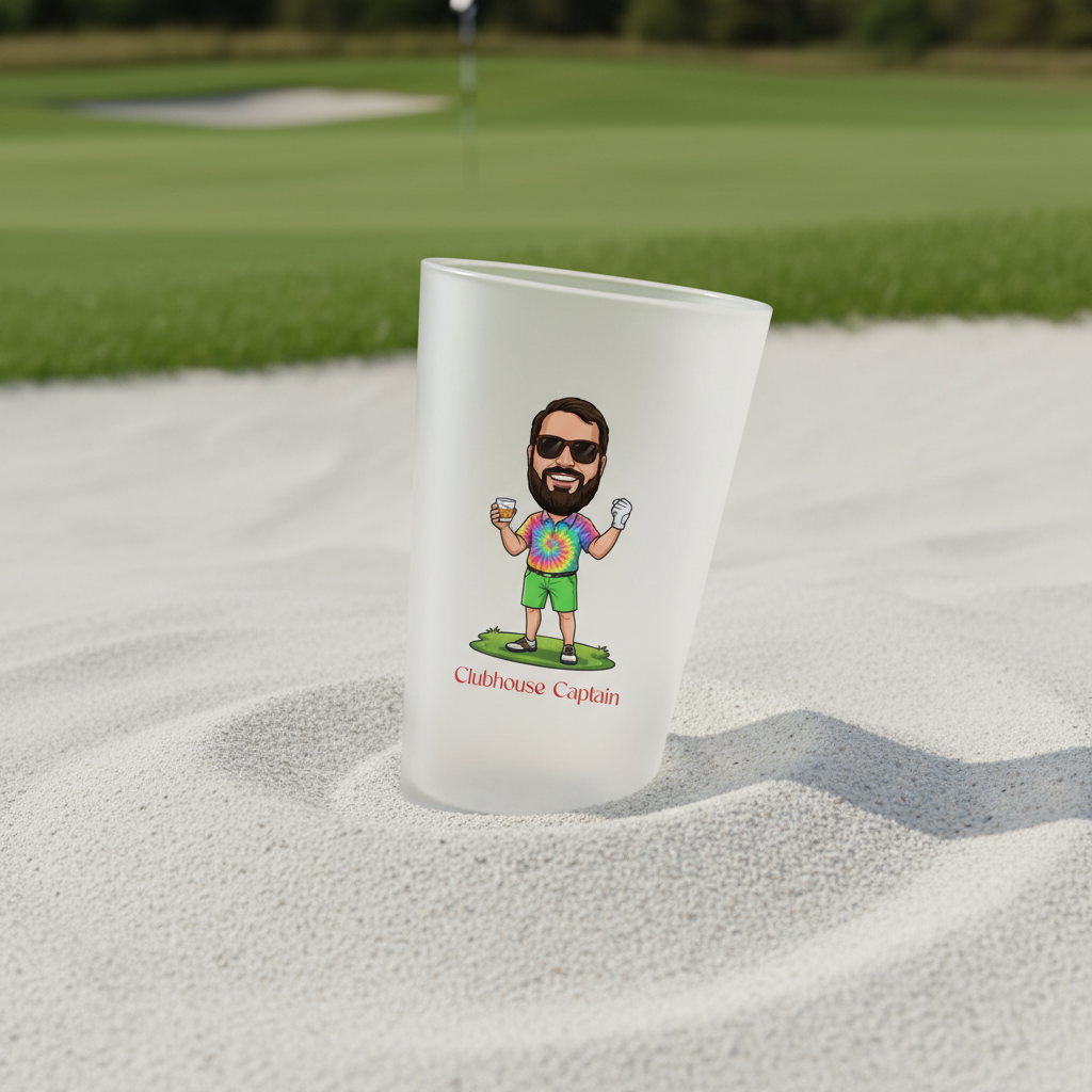 Cartoon Caddie Pint Glass