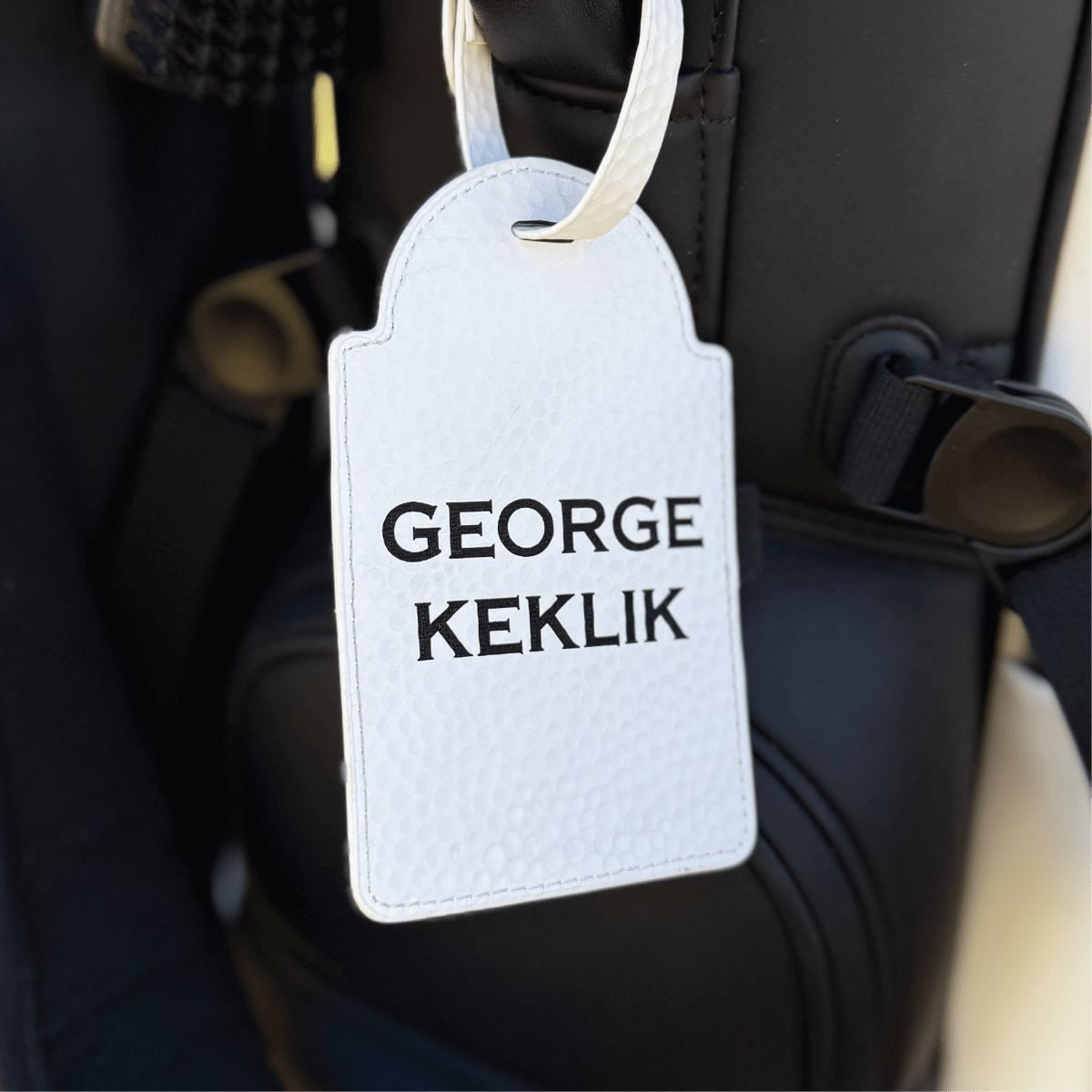 Unique Personalized Tee'd Up Bag Tag Customized Gifts for Men by Groovy Guy