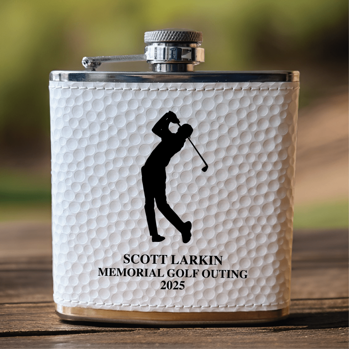 Unique Personalized The Tee'd Up Flask Customized Flask Gifts for Men by Groovy Guy