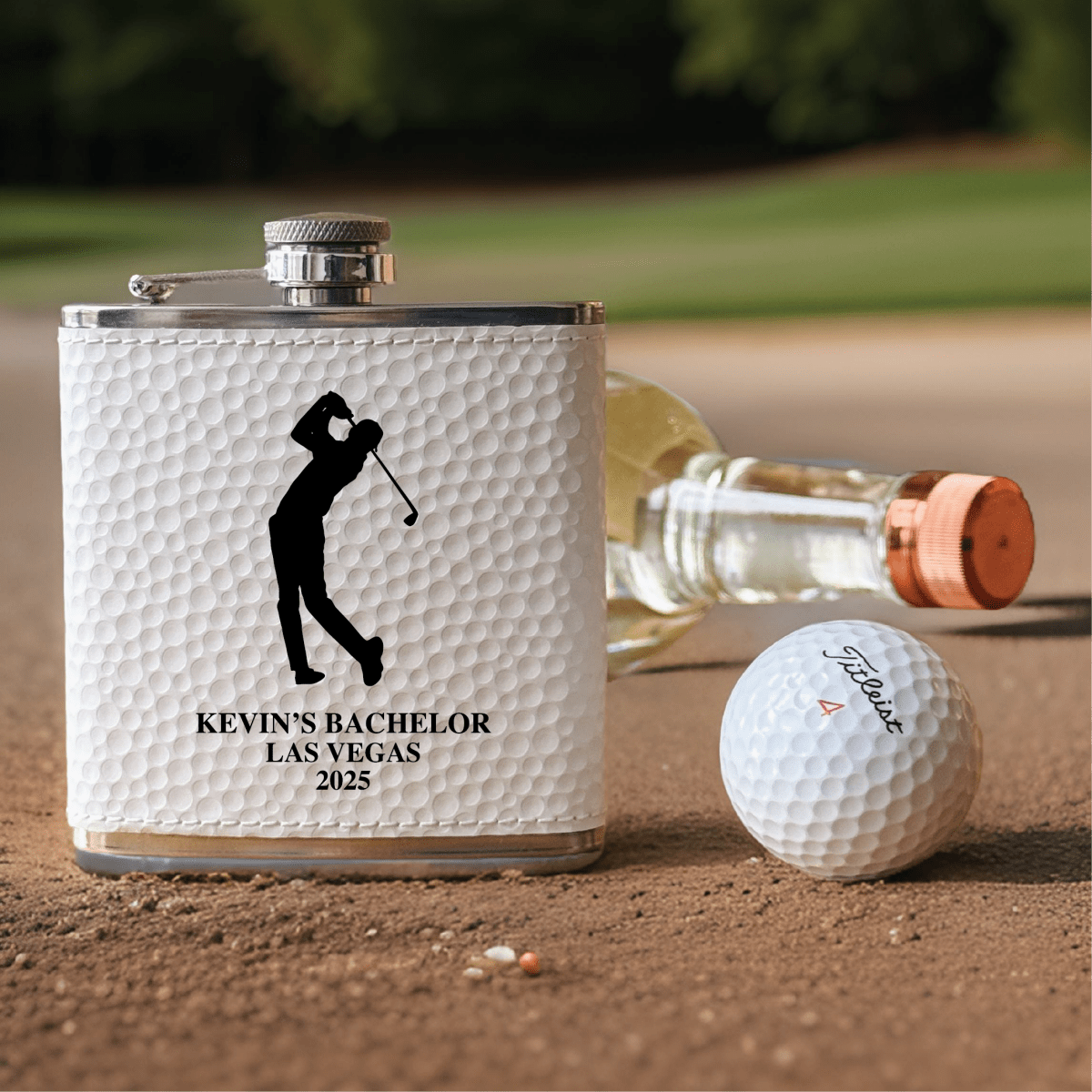 Unique Personalized The Tee'd Up Flask Customized Flask Gifts for Men by Groovy Guy