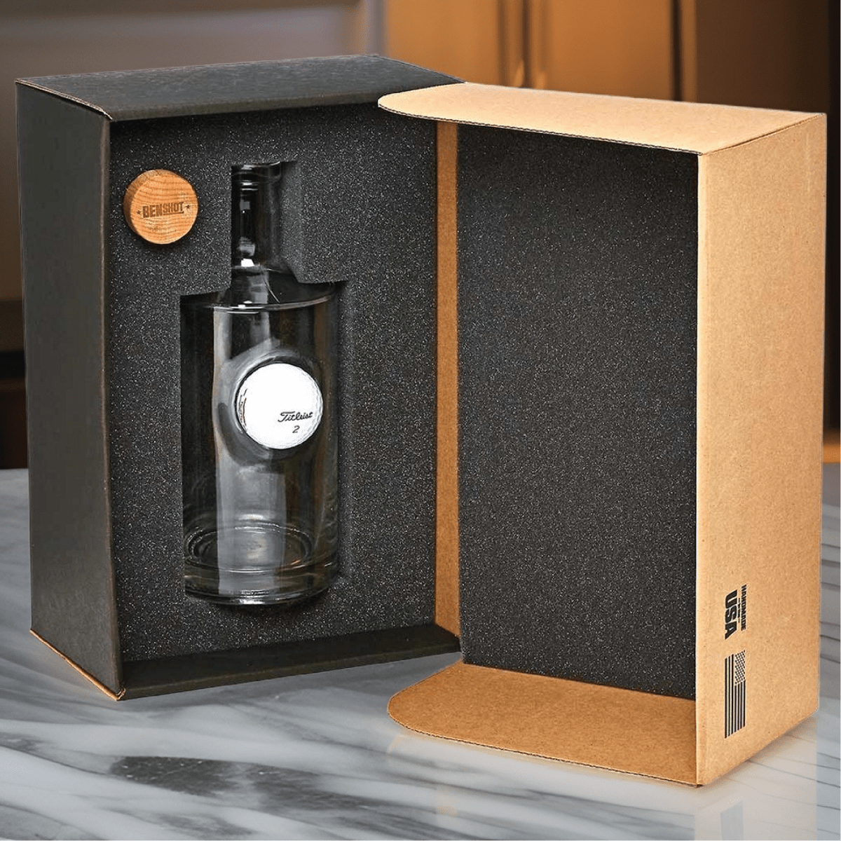 Unique Personalized Custom Logo Golf Ball Decanter Customized Golf Outing Gifts for Men by Groovy Guy