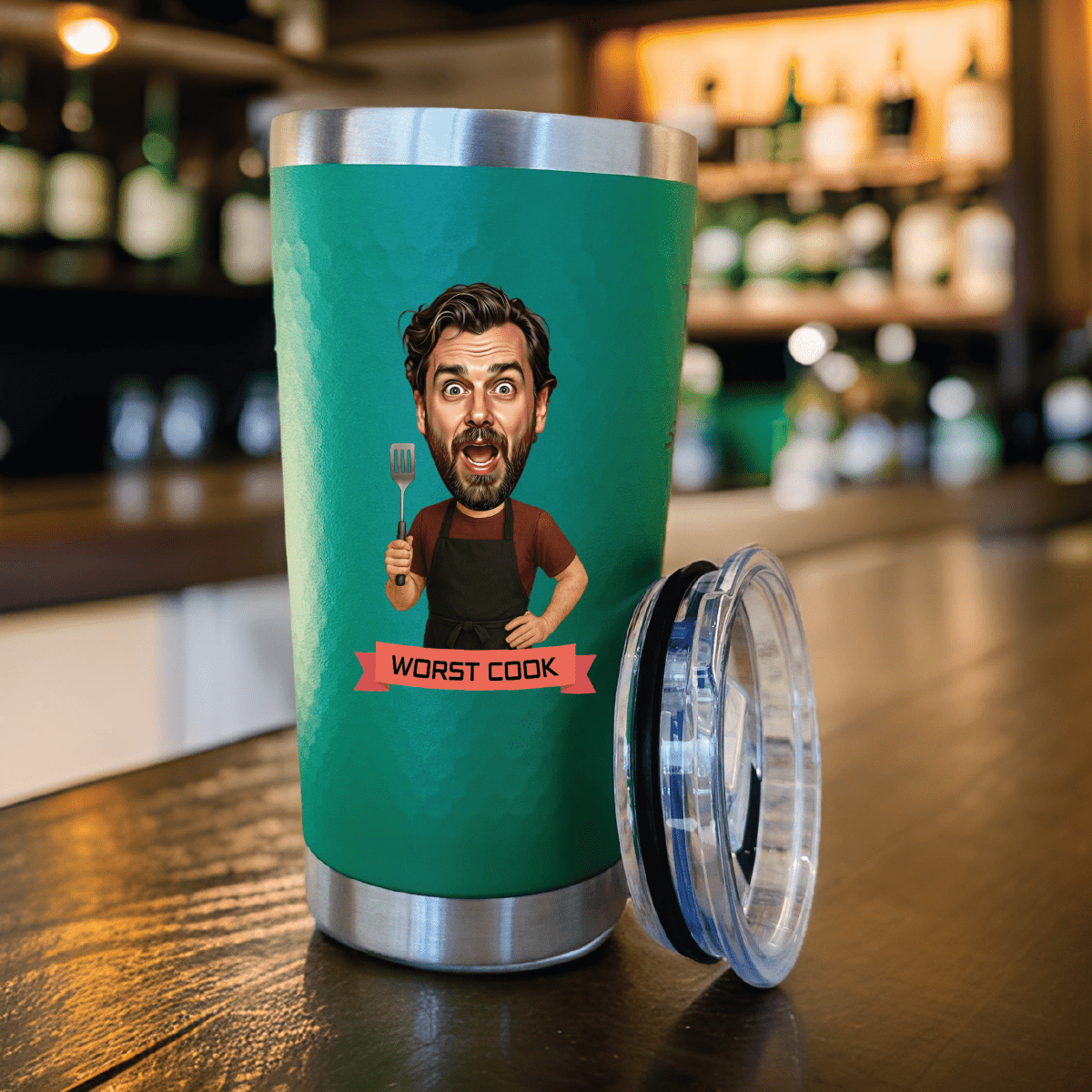 Unique Personalized King of the Grill Tumbler Customized Gifts for Men by Groovy Guy