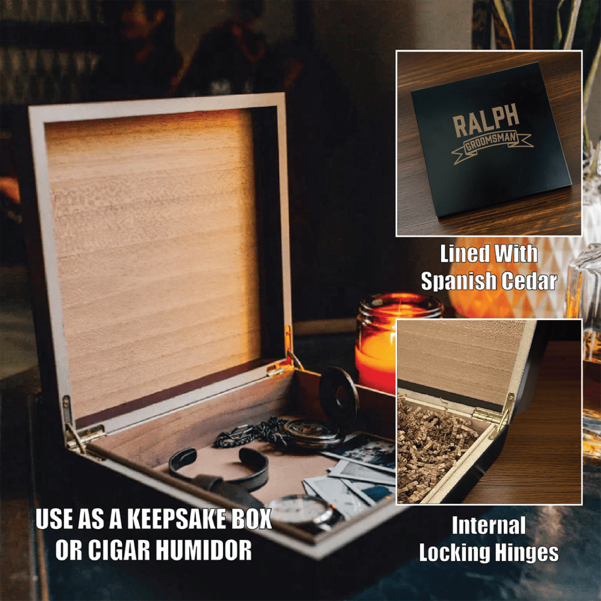 Unique Personalized Classic Groomsman Cigar Gift Set Customized Groomsmen Gifts Gifts for Men by Groovy Guy