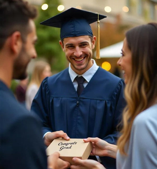 Guy Getting Graduation Gift