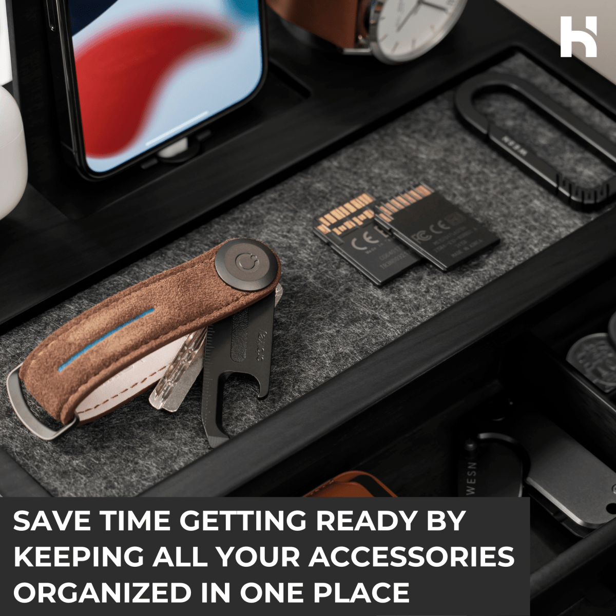 Unique Personalized Elegant Wooden Charging Dock Customized Valet Tray Gifts for Men by Groovy Guy