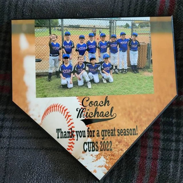 Unique Personalized Home Plate Plaque Customized Baseball Gifts for Men by Groovy Guy