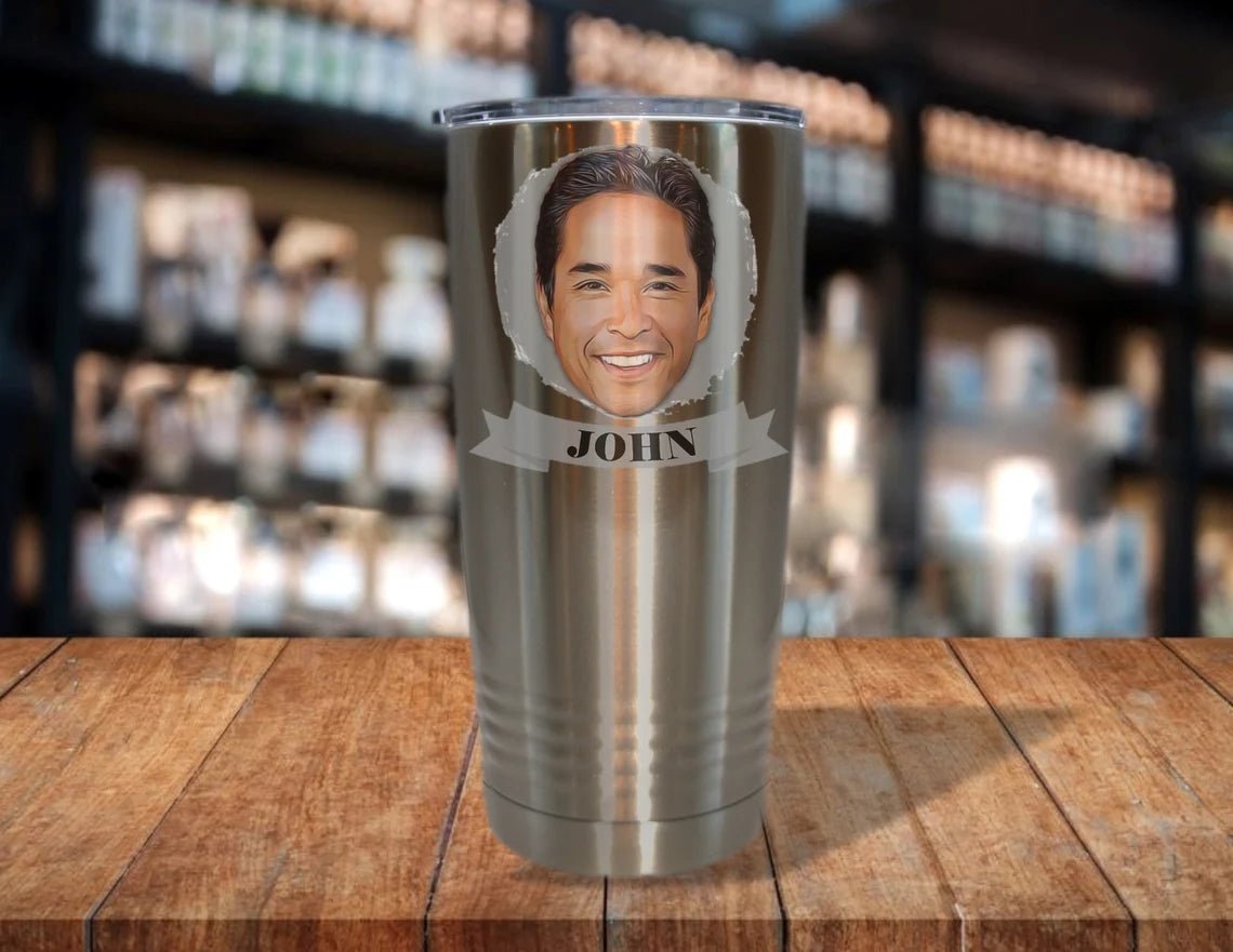 Unique Personalized Mugshot Travel Mate Customized Groomsmen Gifts Gifts for Men by Groovy Guy
