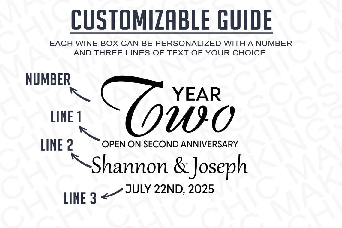 Unique Personalized Anniversary Wine Box Customized Anniversary Gifts for Men by Groovy Guy
