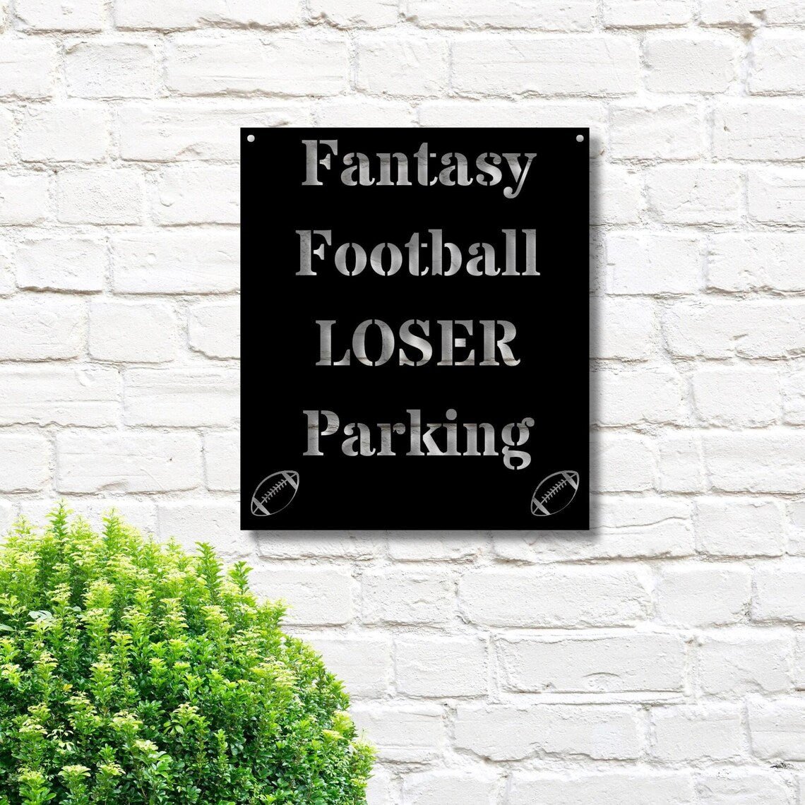 Unique Personalized Fantasy Football Loser Sign Customized Pub Signs Gifts for Men by Groovy Guy