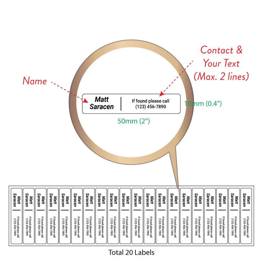Custom Golf Club Labels