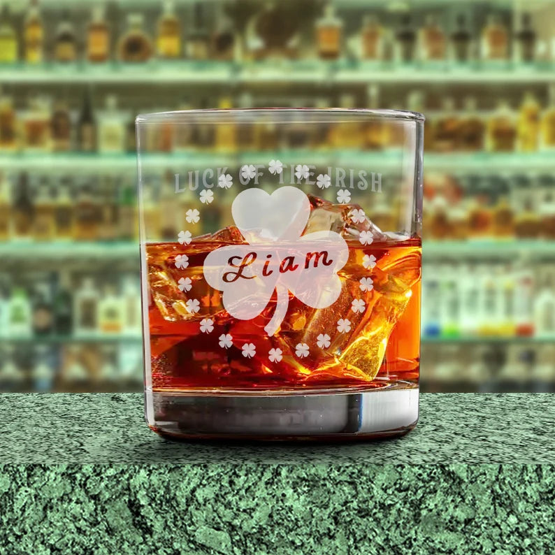Luck of the Irish Whiskey Glass