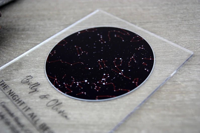 Unique Personalized Romantic Night Sky Map Customized Anniversary Gifts for Men by Groovy Guy