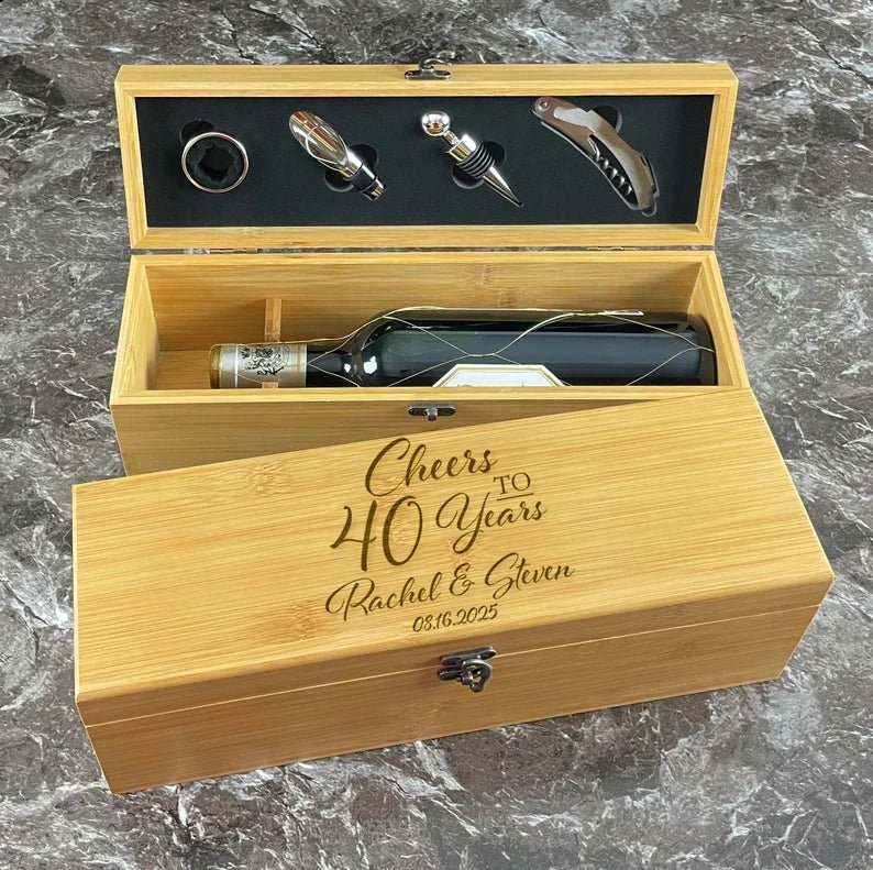 Unique Personalized Cheers Anniversary Wine Gift Customized Anniversary Gifts for Men by Groovy Guy