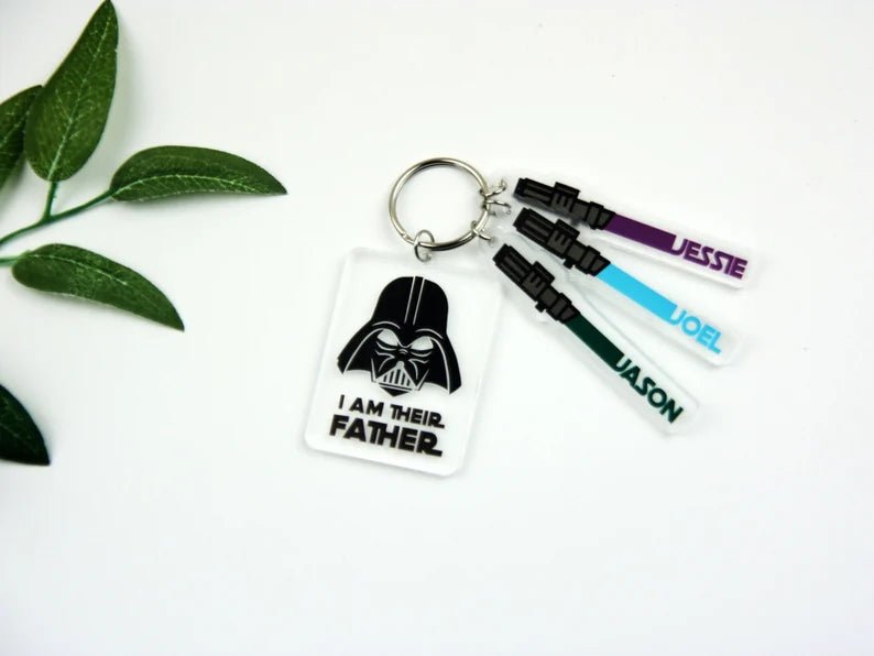Unique Personalized I'm Their Father Keyring - Star Wars Customized Keychains Gifts for Men by Groovy Guy