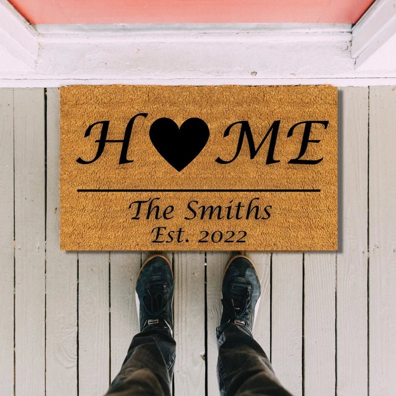 Unique Personalized Our Home Door Mat Customized housewarming gift Gifts for Men by Groovy Guy