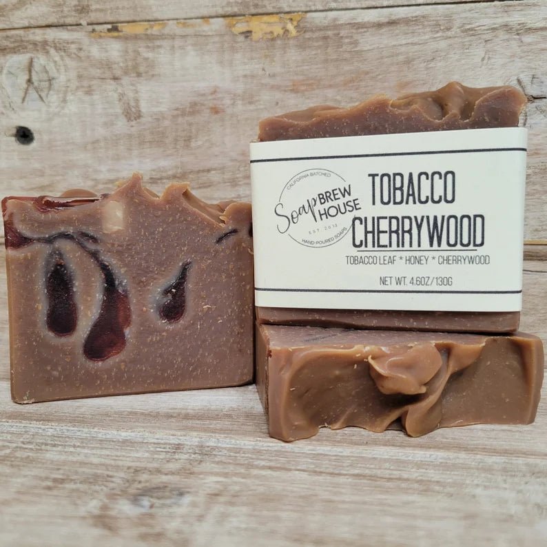 Unique Personalized Tobacco & Cherrywood Soap Customized Bar Soap Gifts for Men by Groovy Guy