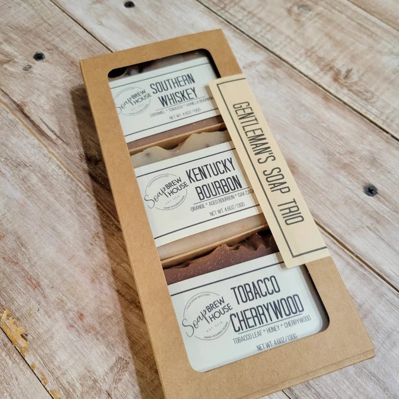 Unique Personalized Gentleman's Soap Trio Customized Soap Gifts for Men by Groovy Guy