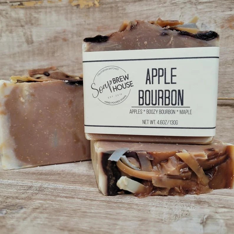 Unique Personalized Apple Bourbon Soap Customized Bar Soap Gifts for Men by Groovy Guy