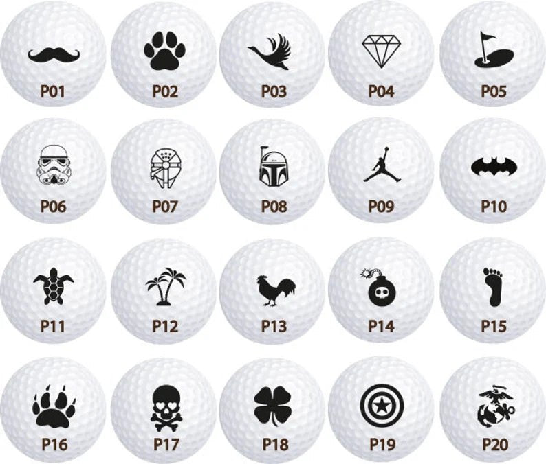 Unique Personalized Fairway Fun Ball Stamp Set Customized Golf Ball Stamp Gifts for Men by Groovy Guy
