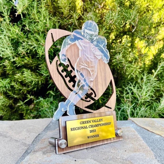 Unique Personalized Custom Football Trophy Customized Football Gifts for Men by Groovy Guy