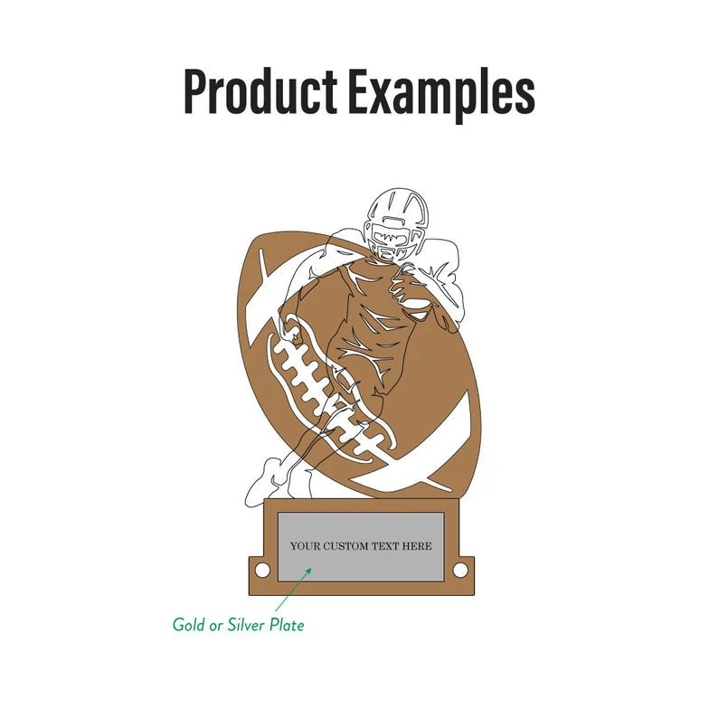 Unique Personalized Custom Football Trophy Customized Football Gifts for Men by Groovy Guy