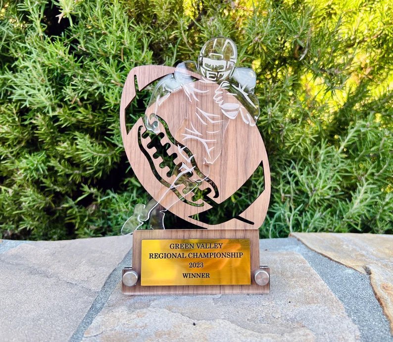 Unique Personalized Custom Football Trophy Customized Football Gifts for Men by Groovy Guy