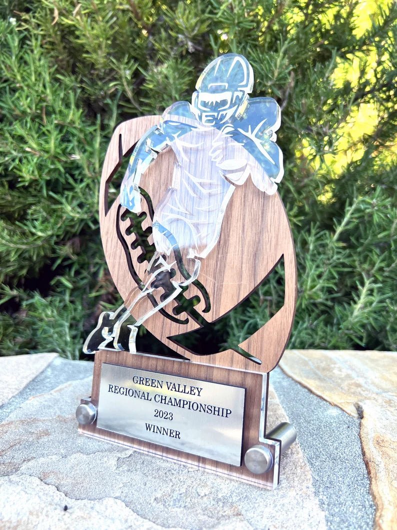 Unique Personalized Custom Football Trophy Customized Football Gifts for Men by Groovy Guy