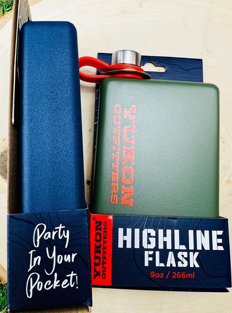 Unique Personalized Personalized High Line Flasks Customized Flasks Gifts for Men by Groovy Guy