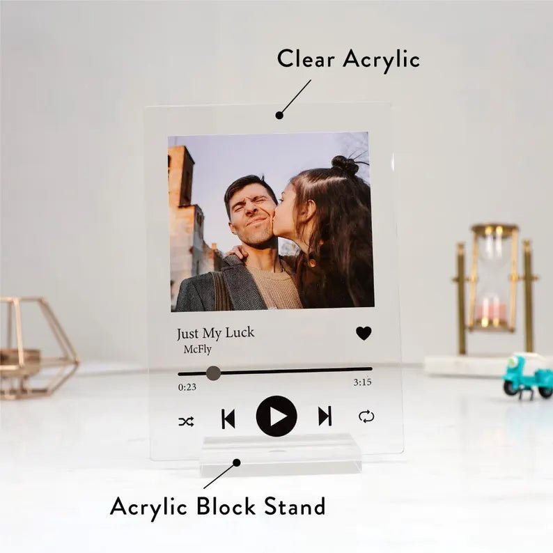 Unique Personalized Personalized Couple Song Plaque Customized Anniversary Gifts for Men by Groovy Guy