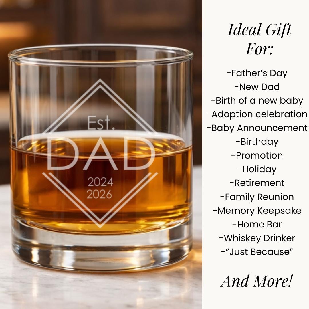 Est. Dad engraving detail