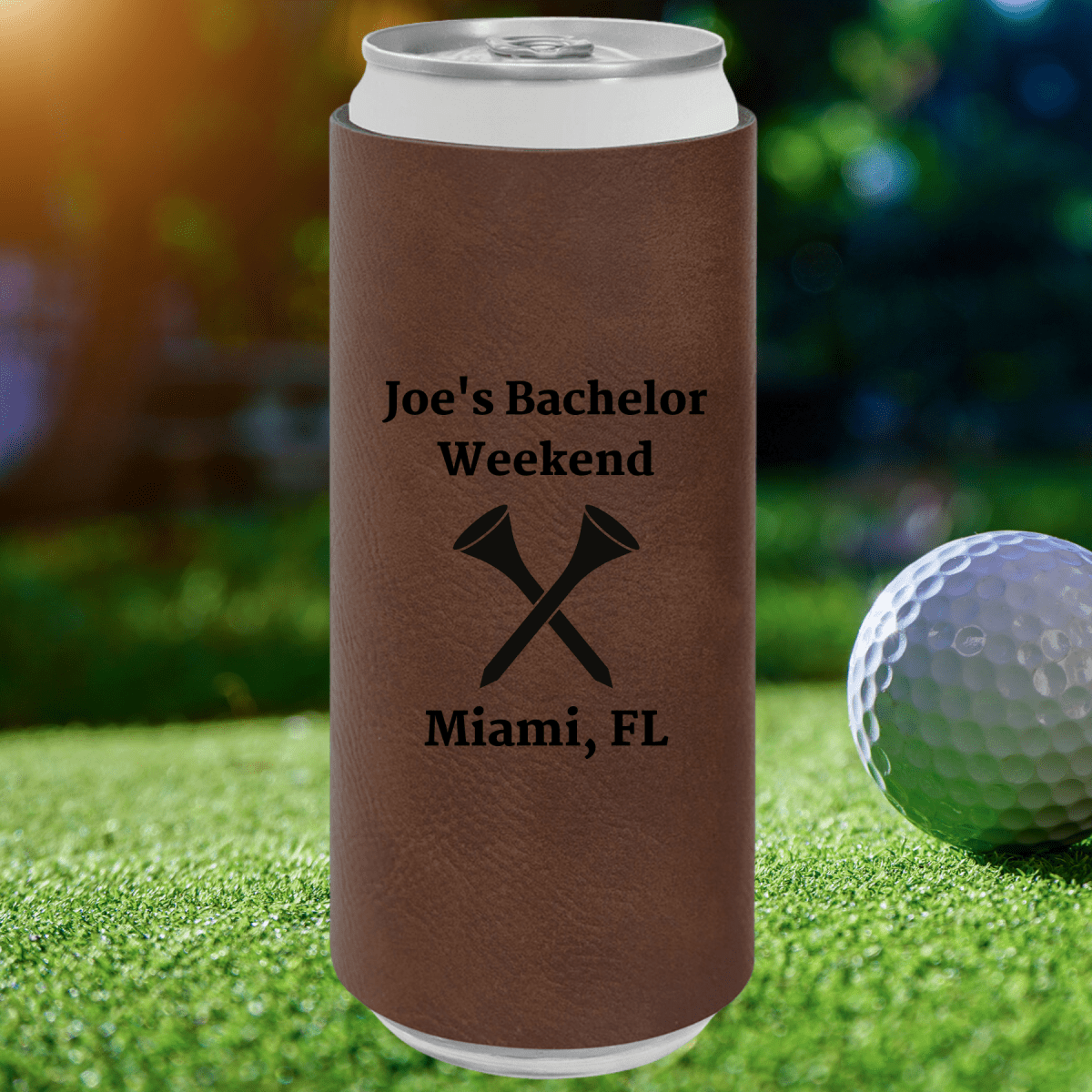 Unique Personalized Golfing Bachelor Party Koozie Customized Golf Gifts for Men by Groovy Guy