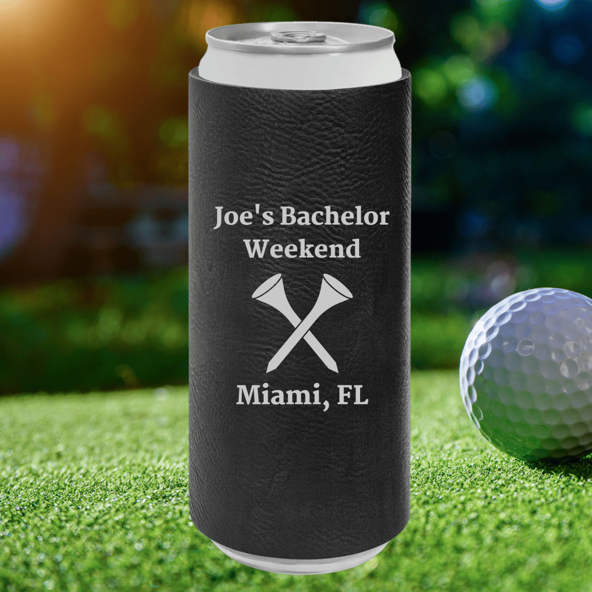 Unique Personalized Golfing Bachelor Party Koozie Customized Golf Gifts for Men by Groovy Guy