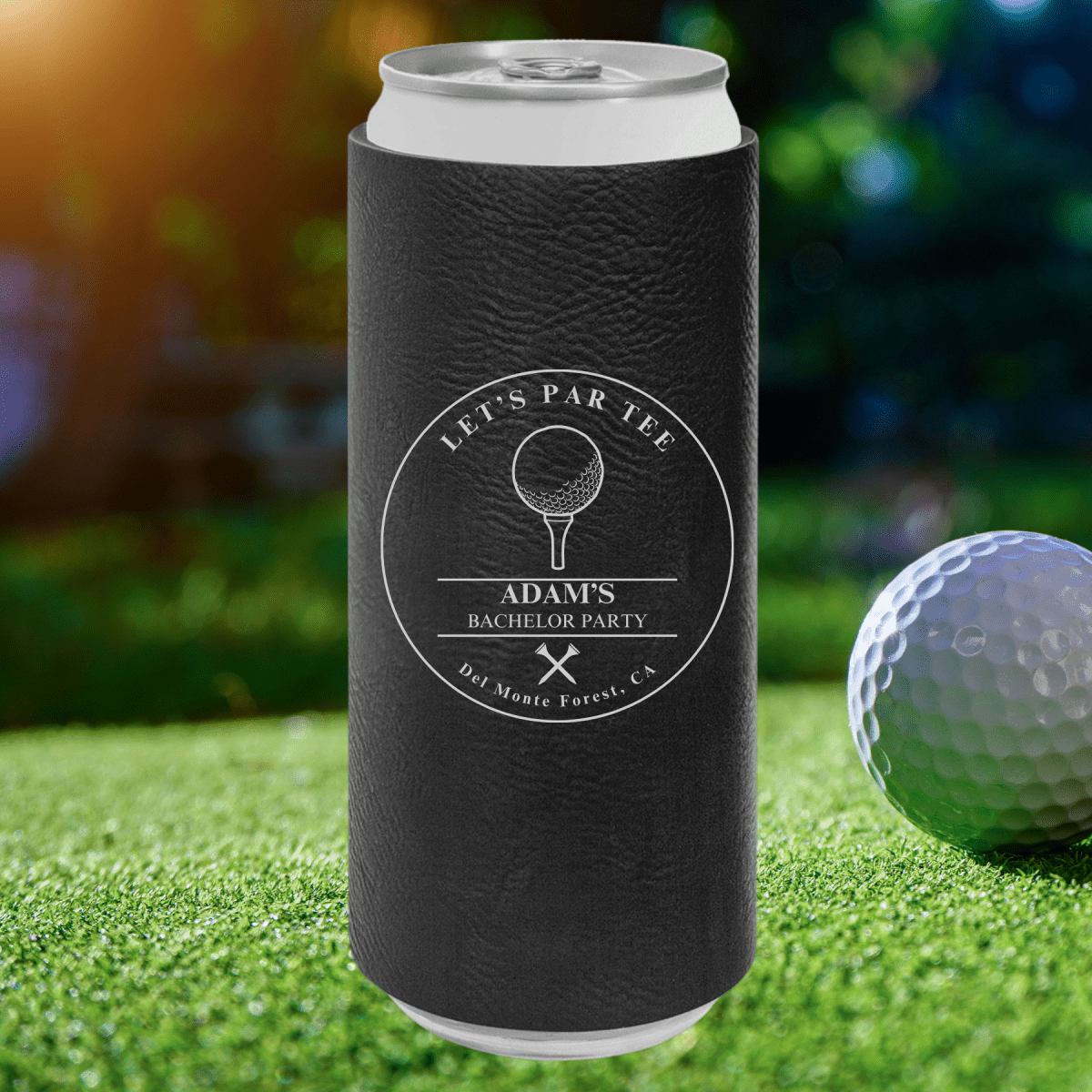 Unique Personalized Golf Bachelor Weekend Can Cooler Customized Golf Gifts for Men by Groovy Guy