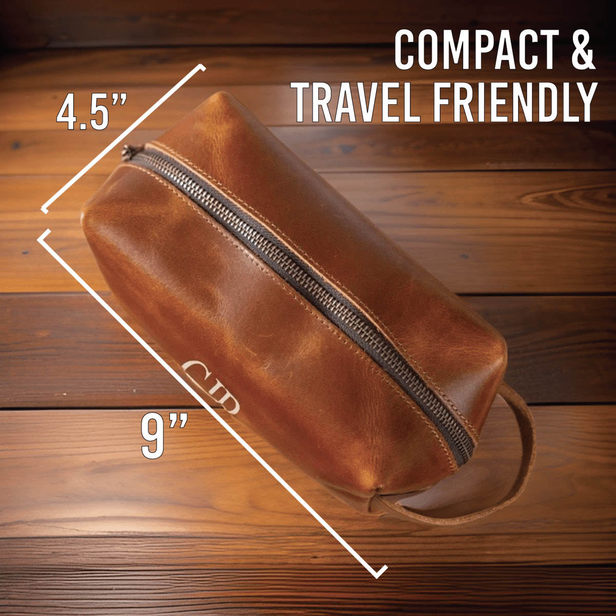 Unique Personalized Monogrammed Leather Dopp Kit Customized Toiletry Bag Gifts for Men by Groovy Guy