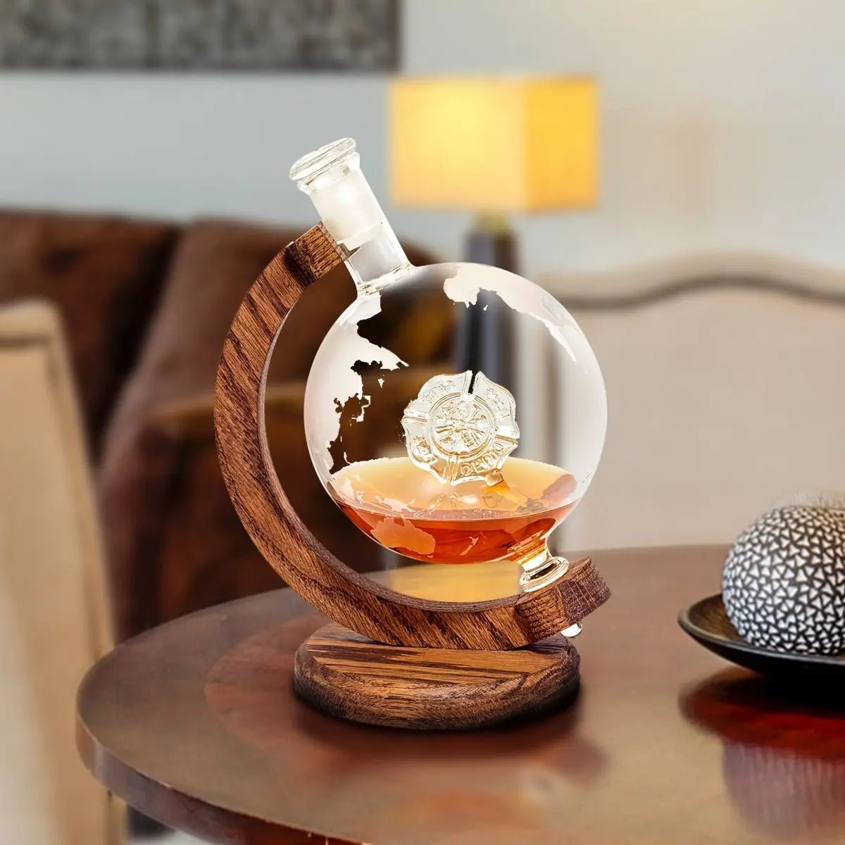 Unique Personalized Firefighters Decanter Customized Gifts for Men by Groovy Guy