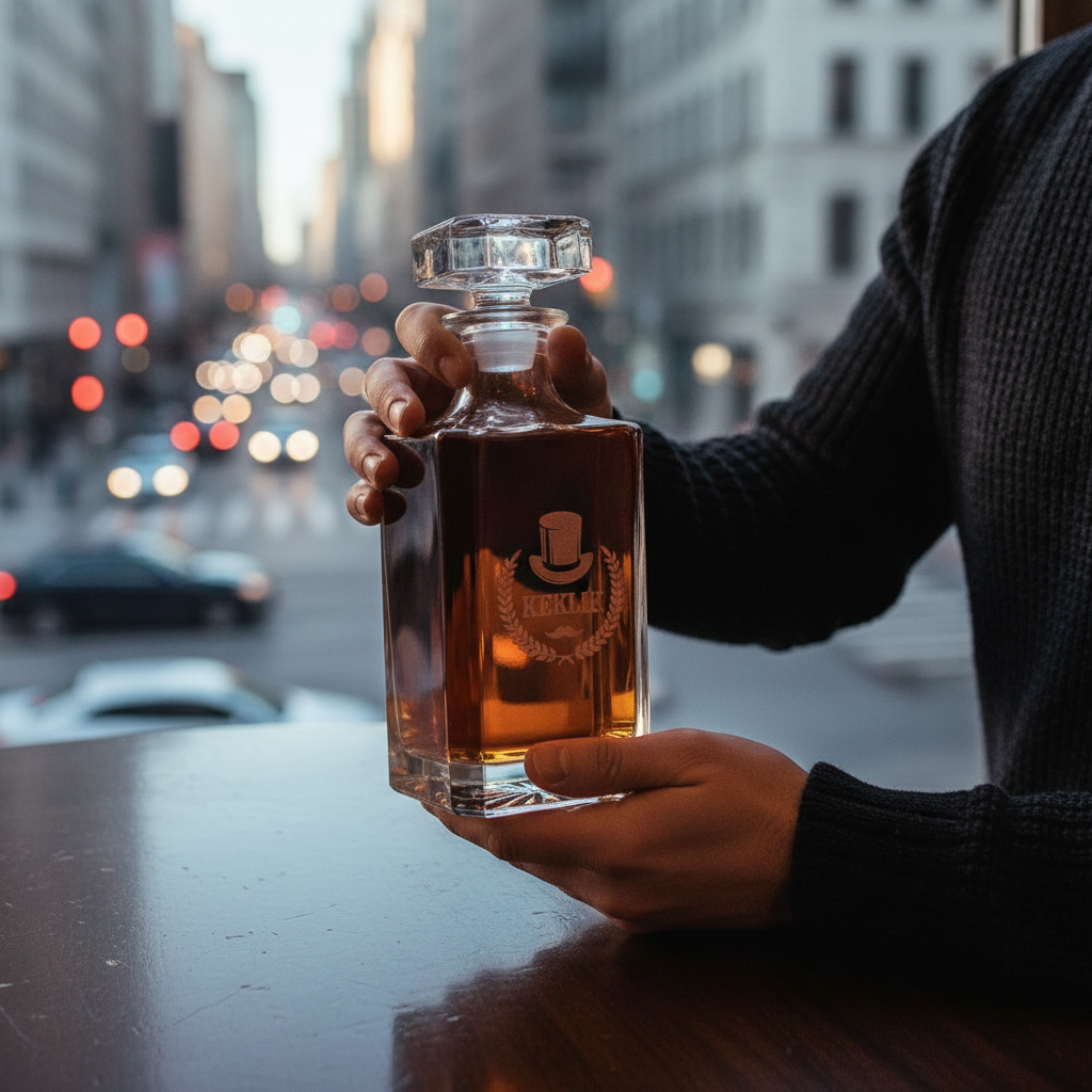 Premium Personalized Whiskey Decanter Set