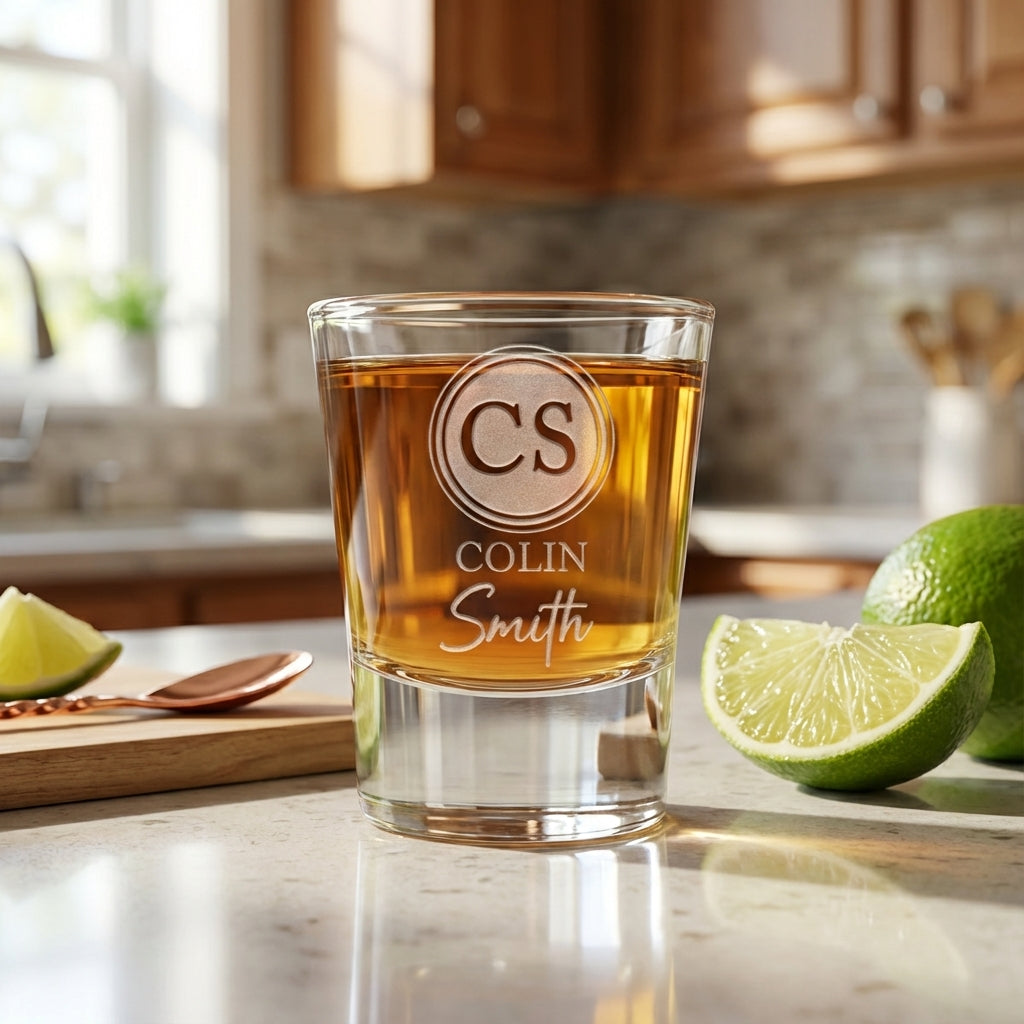 Double Monogram Shot Glass