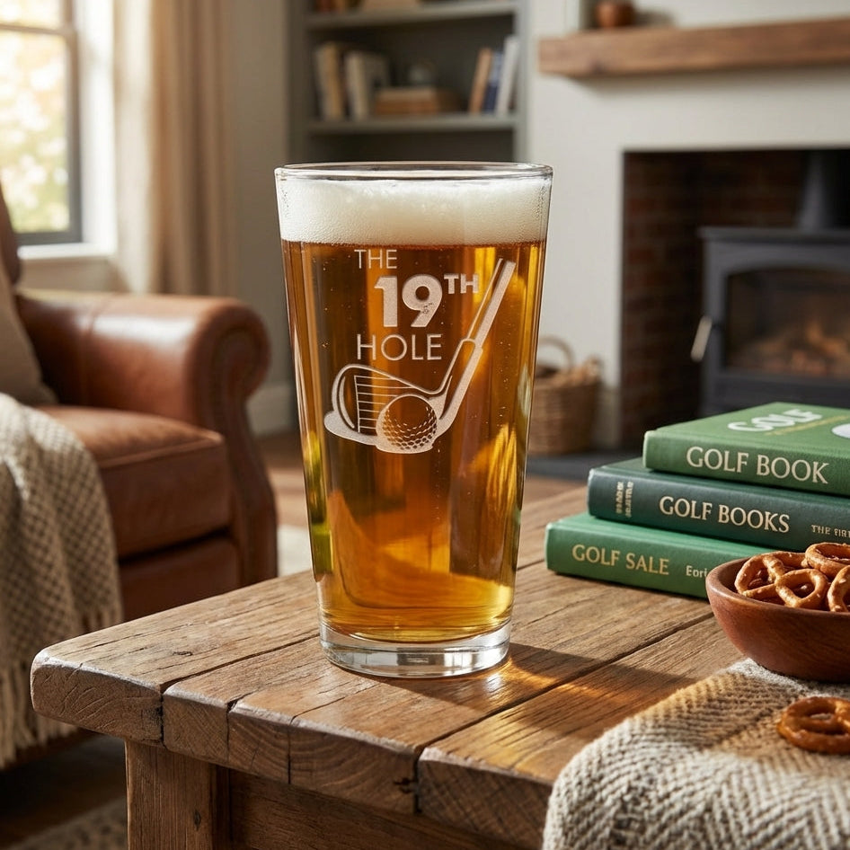 19th Hole Golf Lover Pint Glass