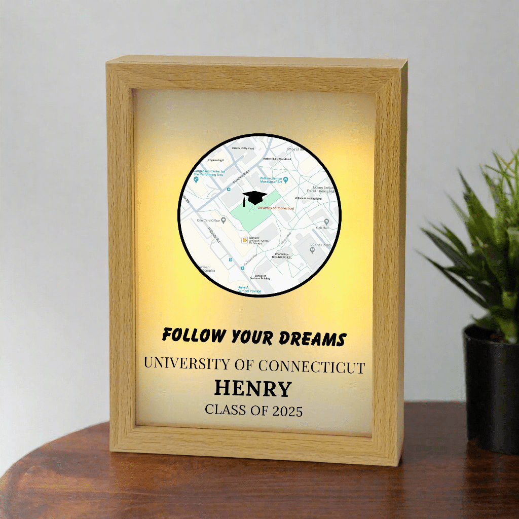 Unique Personalized Follow Your Dreams Graduation Frame Customized Graduation Gifts for Men by Groovy Guy