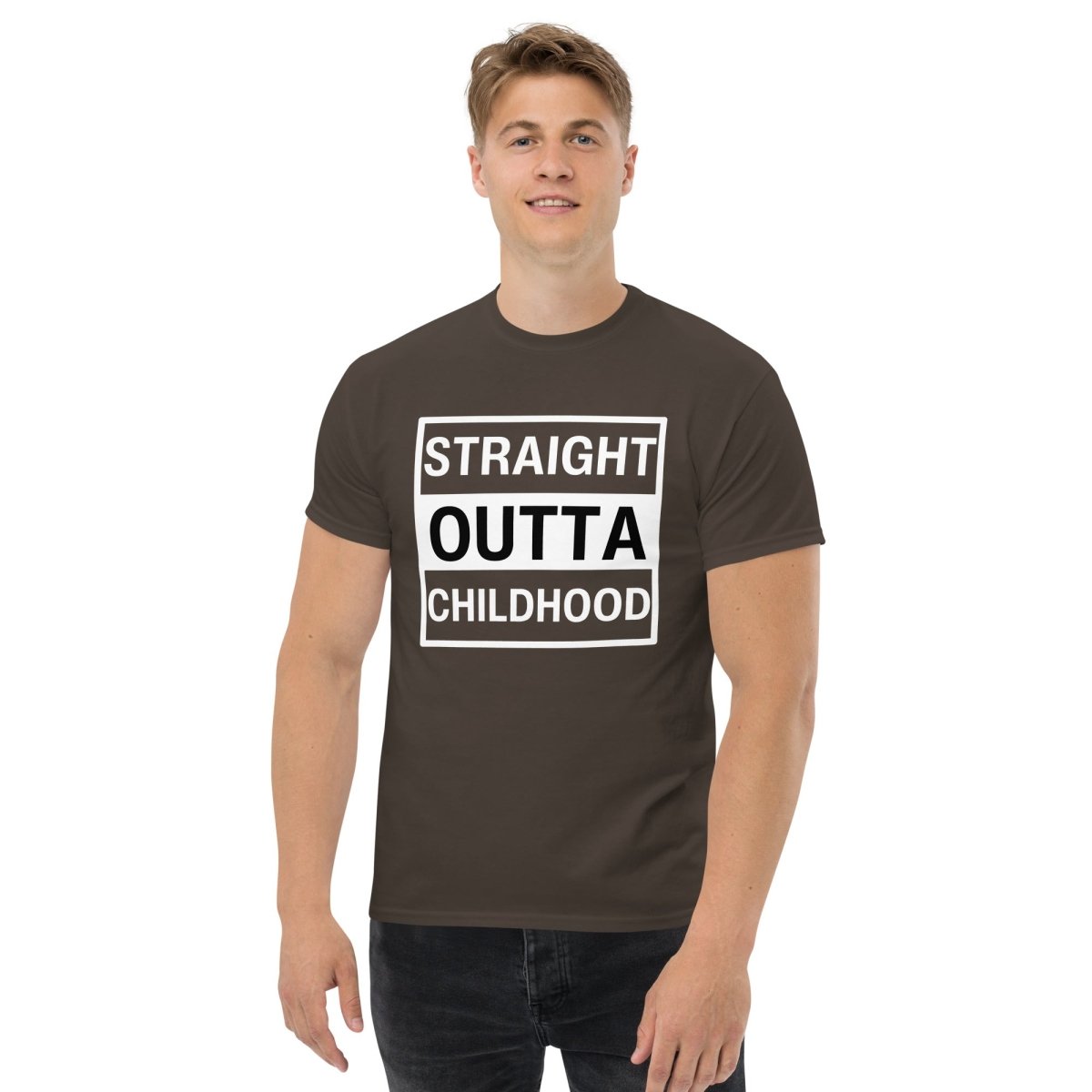 Unique Personalized Straight Outta Adulthood Classic Tee Customized Gifts for Men by Groovy Guy